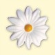 Décoration en cire Printemps - Petites fleurs blanches